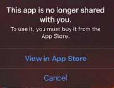 This App is No Longer Shared with You To use it you must buy it from App Store